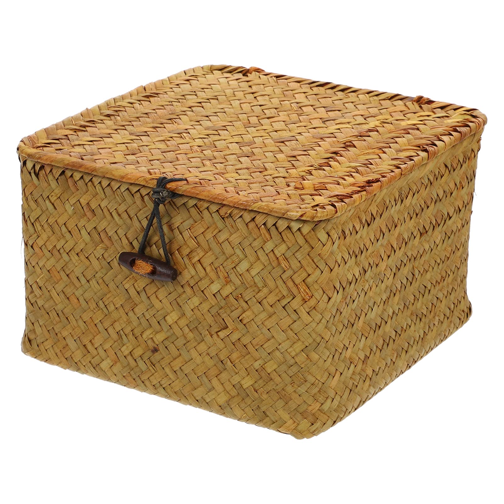 Handwoven Seagrass Storage Basket - Woven Wicker Table Basket for Bread, Toys & Home Organization | Stackable, Eco-Friendly & Child-Safe Storage Container | Perfect for Kitchen, Nursery & Living Room Decor