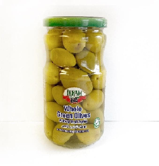 Premium Large Green Olives Whole | Cocktail Olives | 400g Jar | Perfect for Martini Garnish, Charcuterie Boards & Mediterranean Recipes