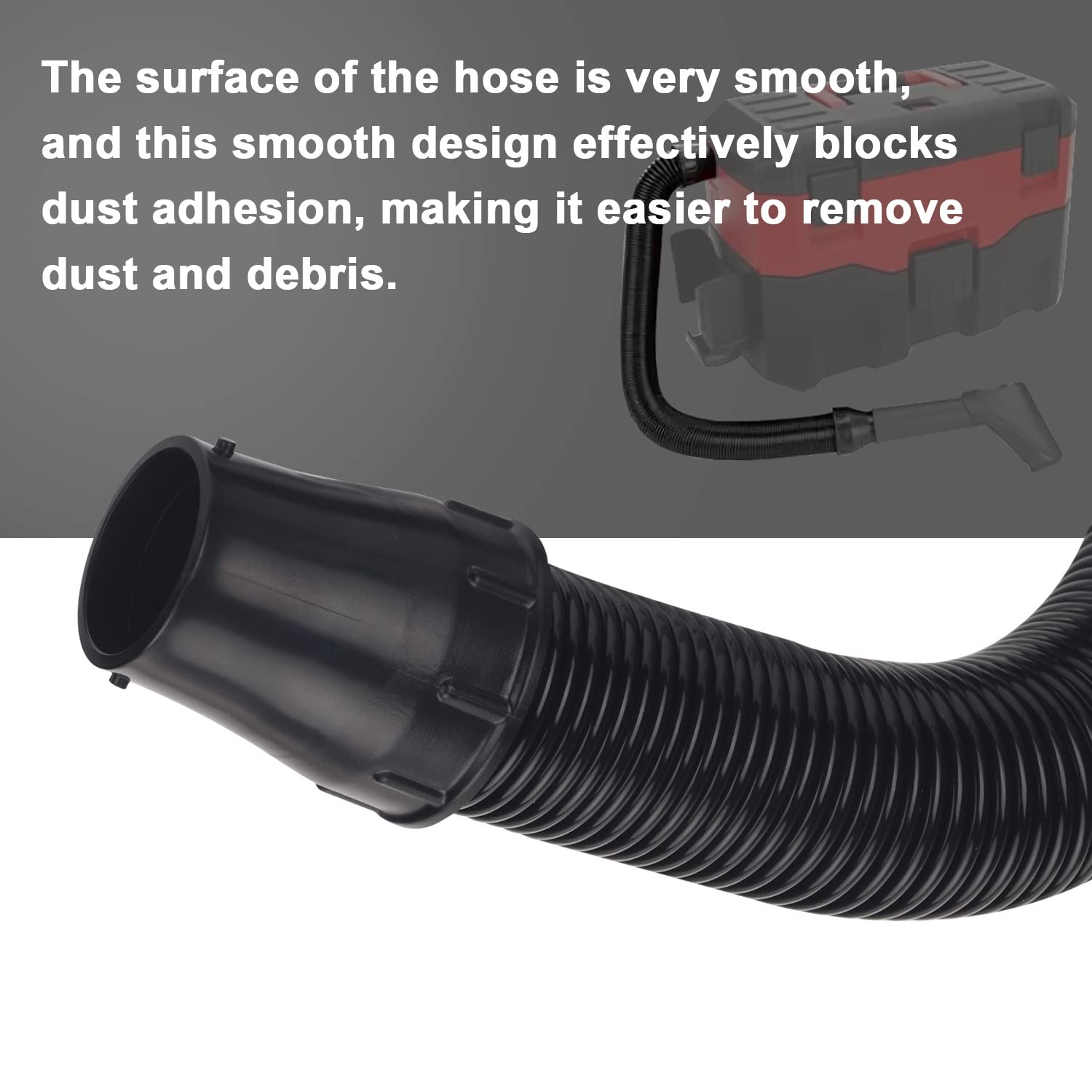Milwaukee 0880-20 Vacuum Hose Replacement 14-37-0160 - Compatible with 18V Wet/Dry Vacuum Cleaner - Durable Vacuum Accessory for Home Cleaning, Workshop & Construction Sites