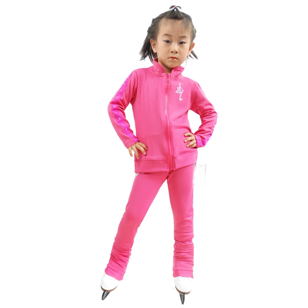 LIUHUO Women's Figure Skating Jacket & Leggings Set - Professional Ice Skating Training Outfit for Ladies - Perfect for Practice, Performances & Winter Sports