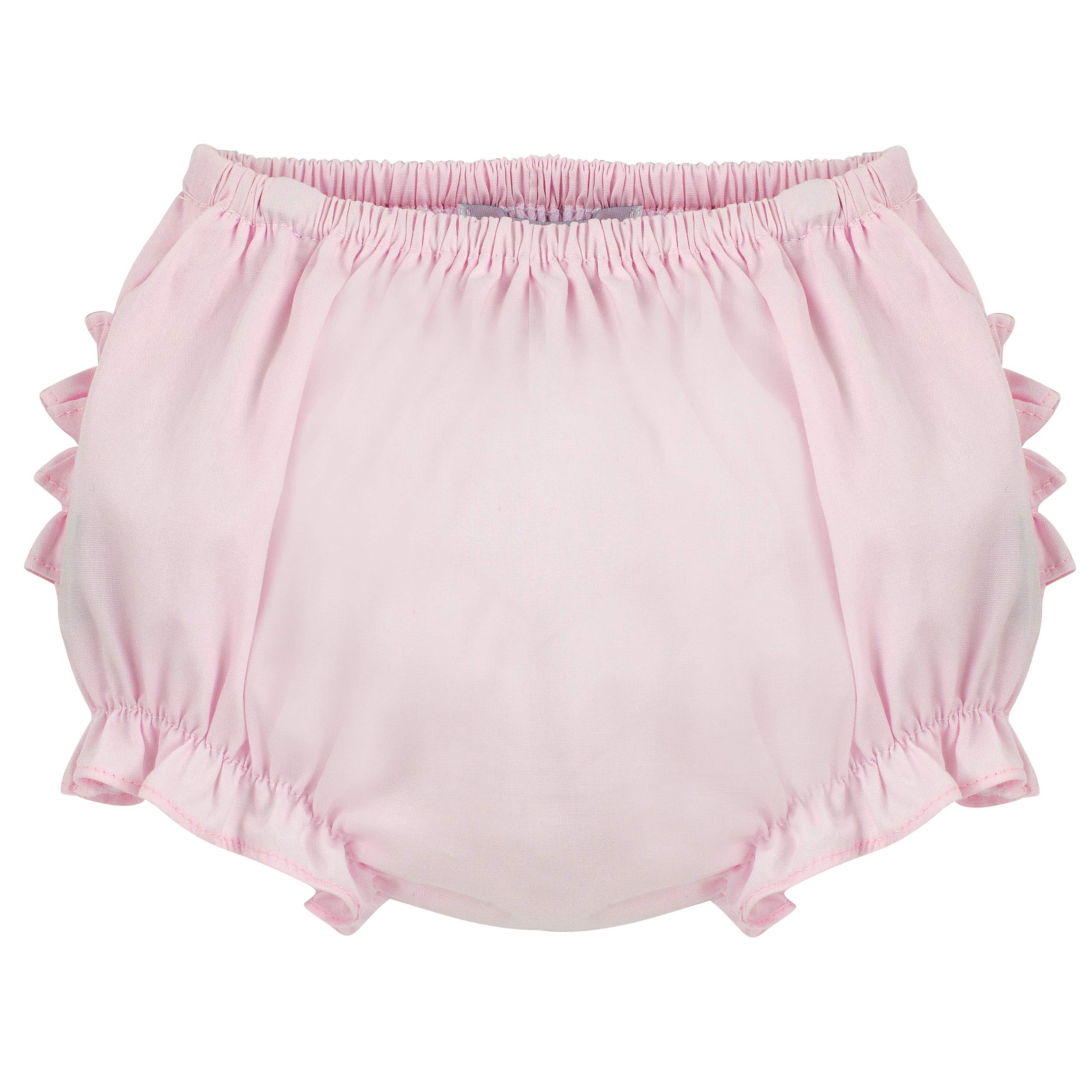 Baby Girls Ruffle Panty Diaper Covers - Soft Cotton Bloomers for Infants & Toddlers - White & Pink Diaper Cover - Perfect for Photoshoots, Special Occasions & Everyday Wear