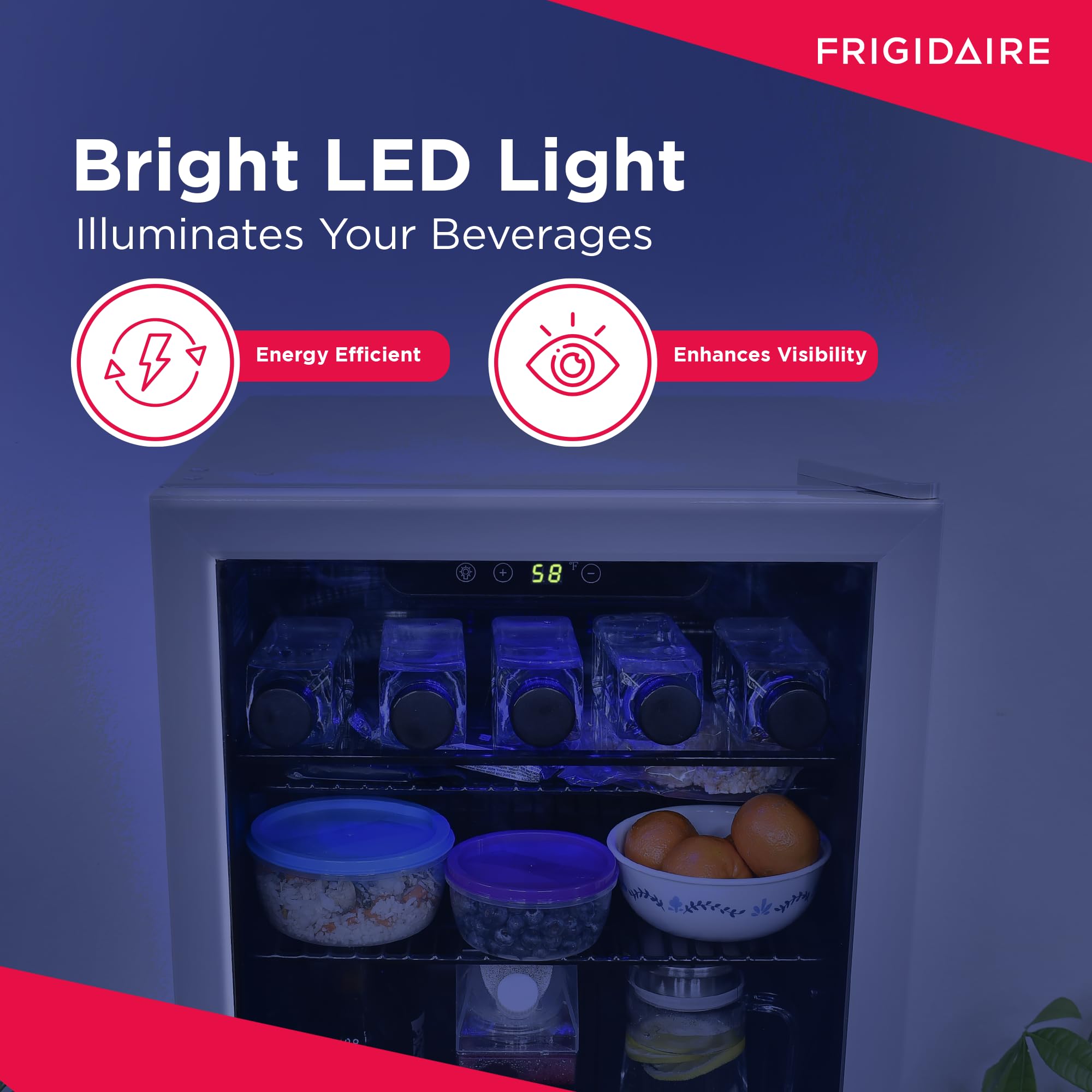 FRIGIDAIRE EFMIS9000-AMZ Freestanding Beverage Cooler Refrigerator - Holds 25 Wine Bottles or 88 Cans, Black - Perfect for Home Bar, Kitchen, Office & Entertaining