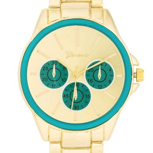 Chrono Gold Stainless Steel Men's Watch - Luxury Analog Quartz Wristwatch for Business, Casual & Formal Occasions