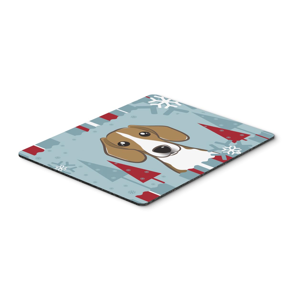 Caroline's Treasures BB1735MP Holiday Beagle Mouse Pad - Large Washable Non-Slip Desk Mat for Computer, Laptop & Gaming | Perfect for Home Office, Work & Winter Decor