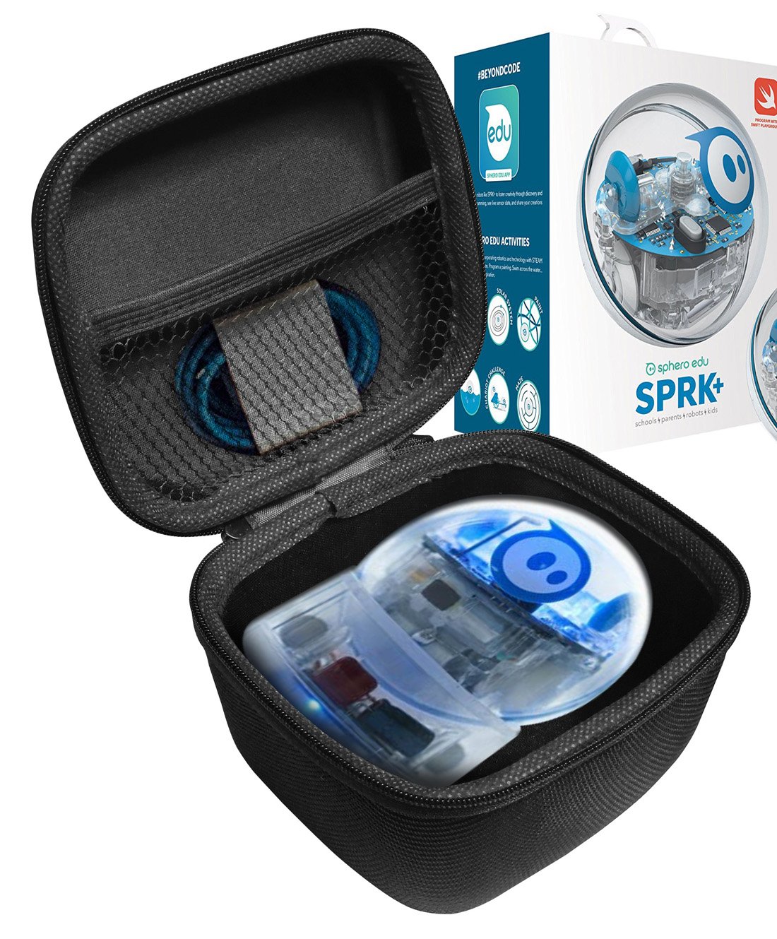 Durable Hard Case for Sphero SPRK+ Robot - Protective Storage with USB Cable & Wall Charger Holder | Perfect for School, STEM Labs & Travel