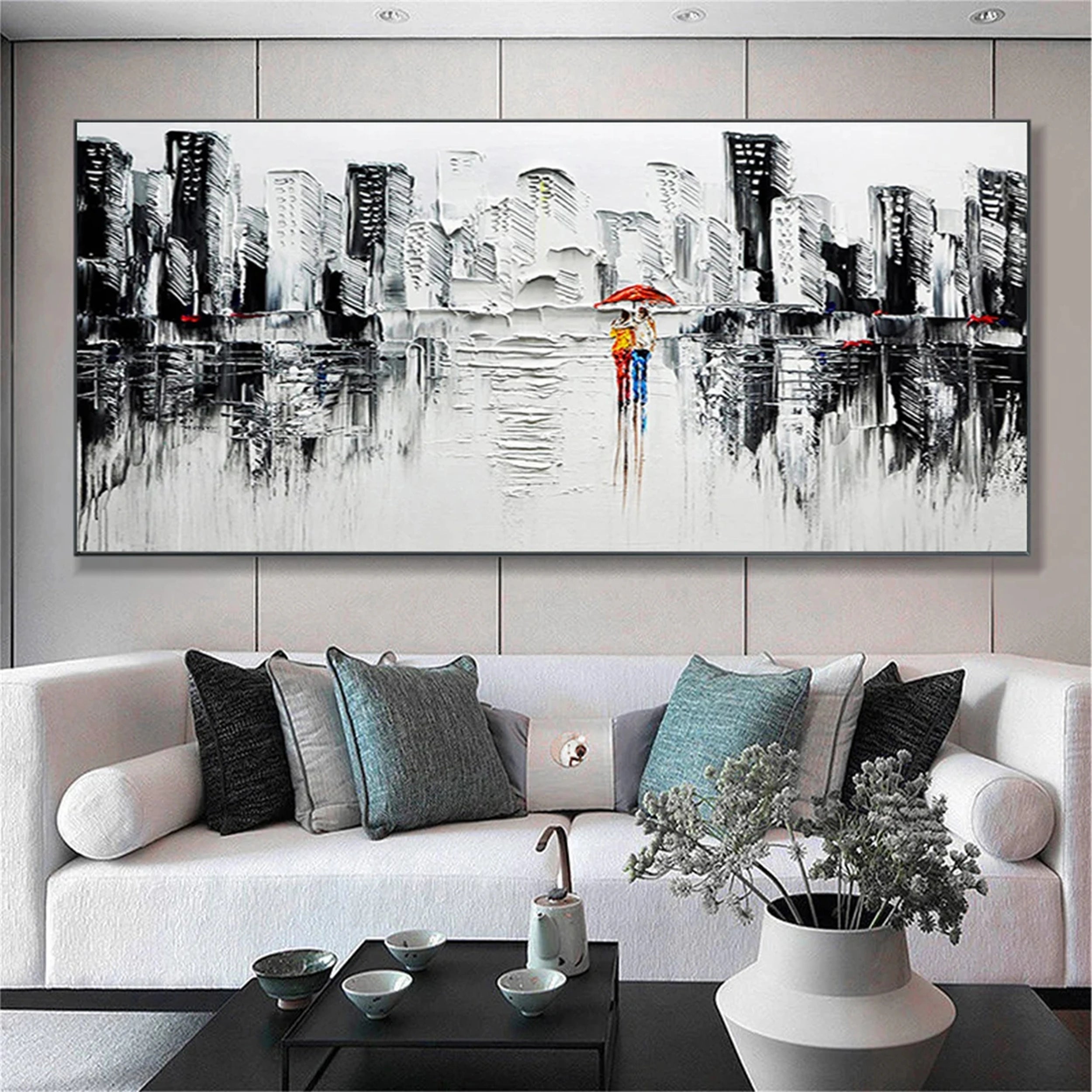 Urban Landscape Painting #UL 014 - Modern Wall Art for Home & Office Decor | Perfect for Living Room, Bedroom or Workspace