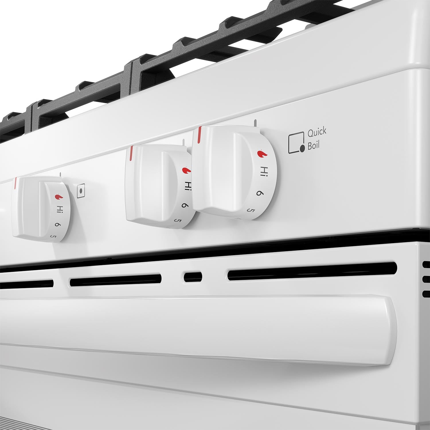 Frigidaire FCRG3052BW 30-Inch White Gas Range - 5.1 Cu. Ft Capacity, 4 Sealed Burners, Continuous Grates - Perfect for Family Kitchens & Home Chefs