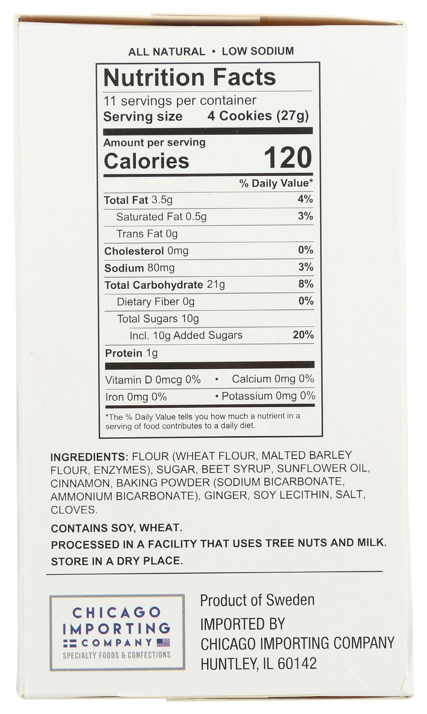 LARS OWN Ginger Snap Cookies 10.6oz - Perfect for Snacking & Gifting