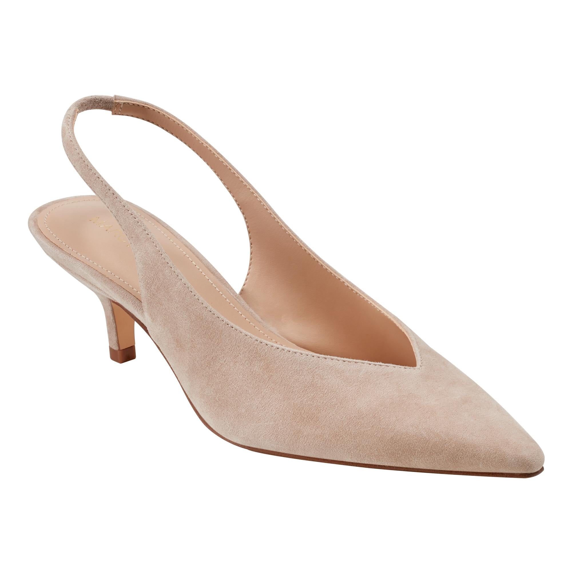 Marc Fisher Women's Labela Nude57469 Suede Ballet Flats - Comfortable & Stylish Shoes for Work, Office & Casual Outfits (Size M)