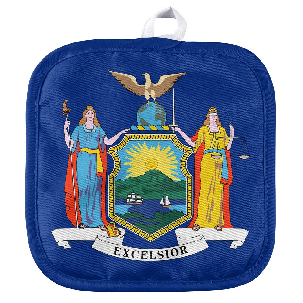 Premium New York Flag Pot Holder - Heat Resistant & Durable for Indoor/Outdoor Kitchen, BBQ, Camping & Picnic Use