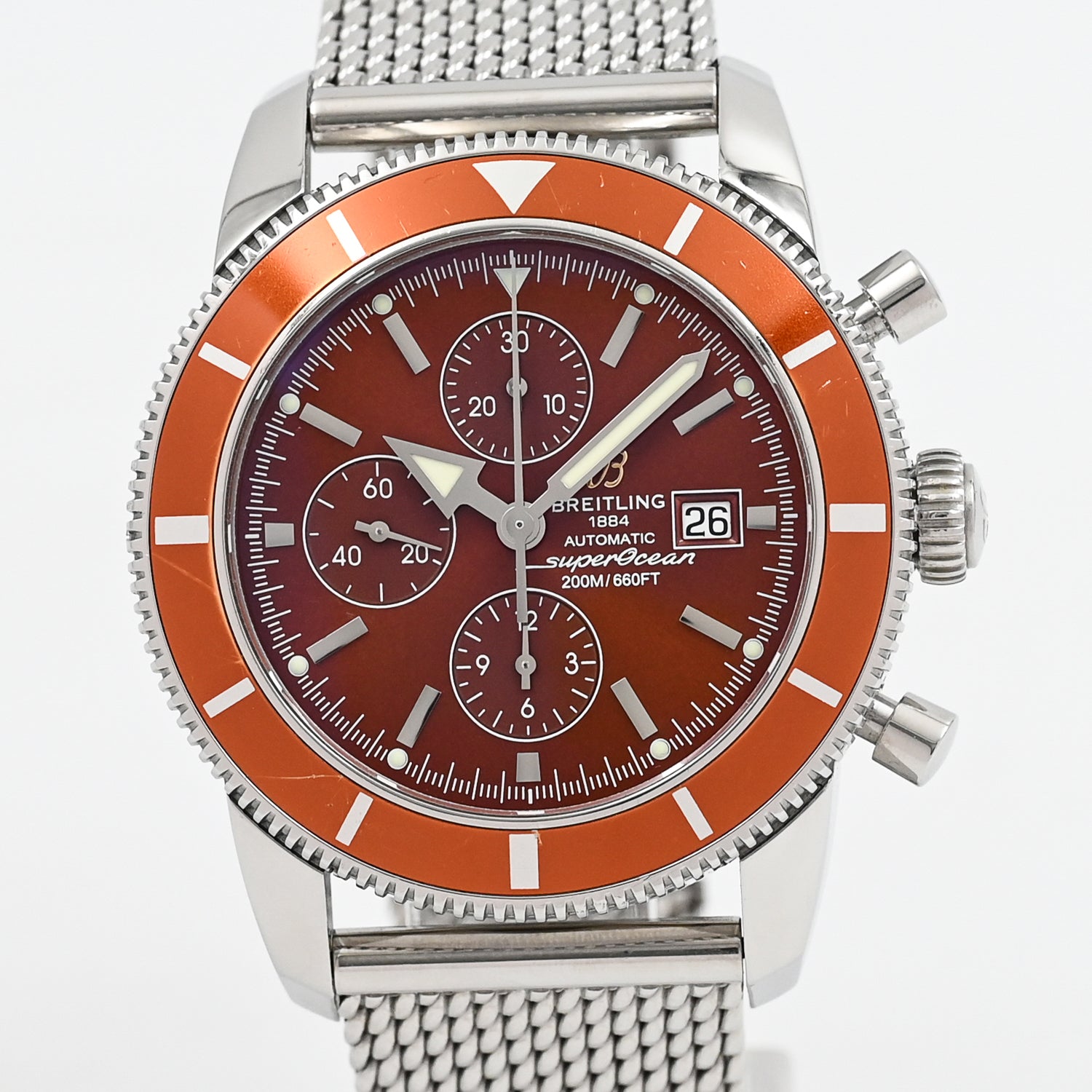 Breitling Superocean Heritage Chronograph 2010 - Luxury Dive Watch for Men, Automatic Chronograph with Stainless Steel Bracelet - Perfect for Water Sports, Diving & Professional Use