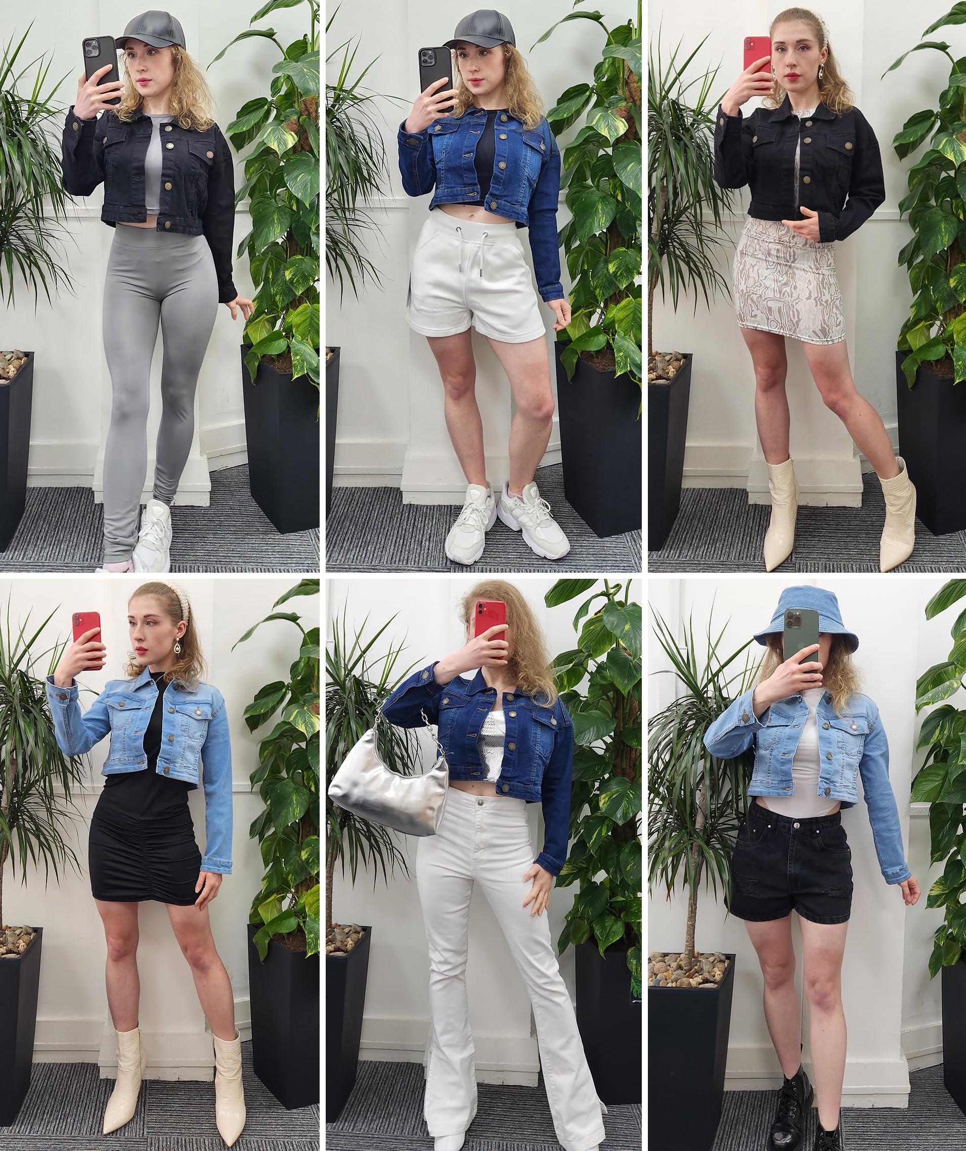 2025 Women's Cropped Denim Jacket - Stretchy Fitted Lightweight Jean Shacket with 2 Pockets | Trendy Short Jacket for Spring & Fall Outfits, Casual Wear & Street Style Fashion