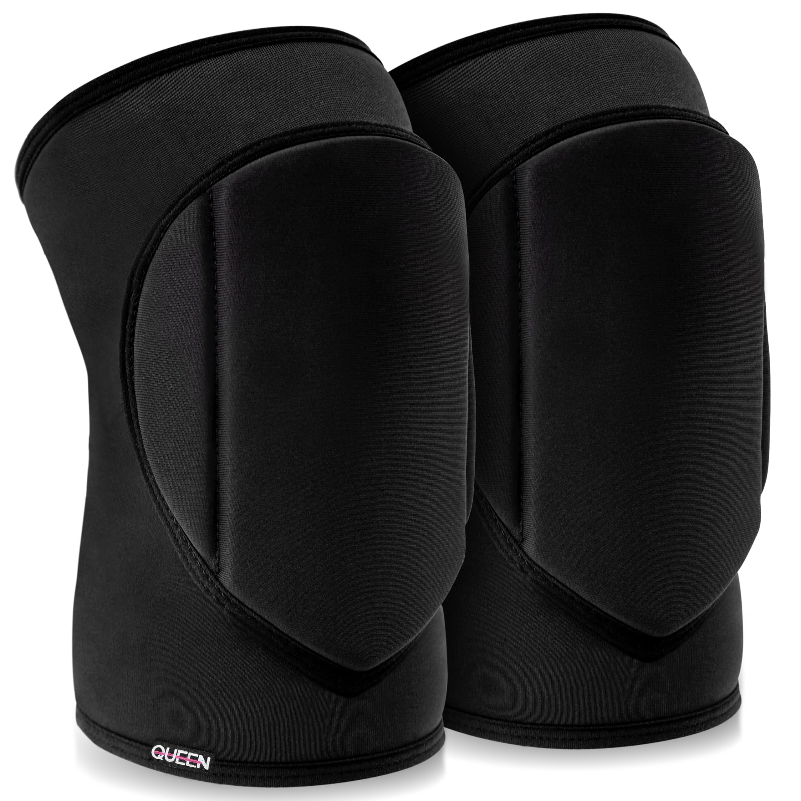 Queen Wear - Sleek Black Pole Dance Knee Pads - XXL Size Knee Protection for Ballet, Modern Dance & Indoor Sports - Perfect for Dance Practice, Gym Workouts & Fitness Training