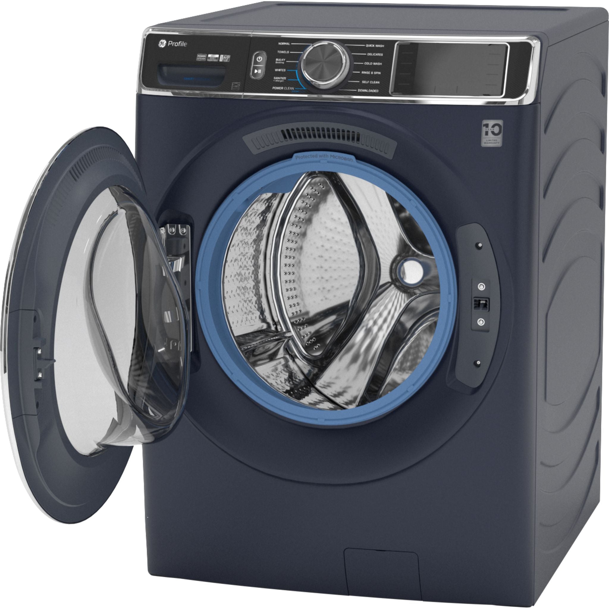 GE Profile PFW870SPVRS Front Load Washer - Sapphire Blue | Energy Efficient Smart Washer for Large Loads | Perfect for Laundry Rooms & Apartments