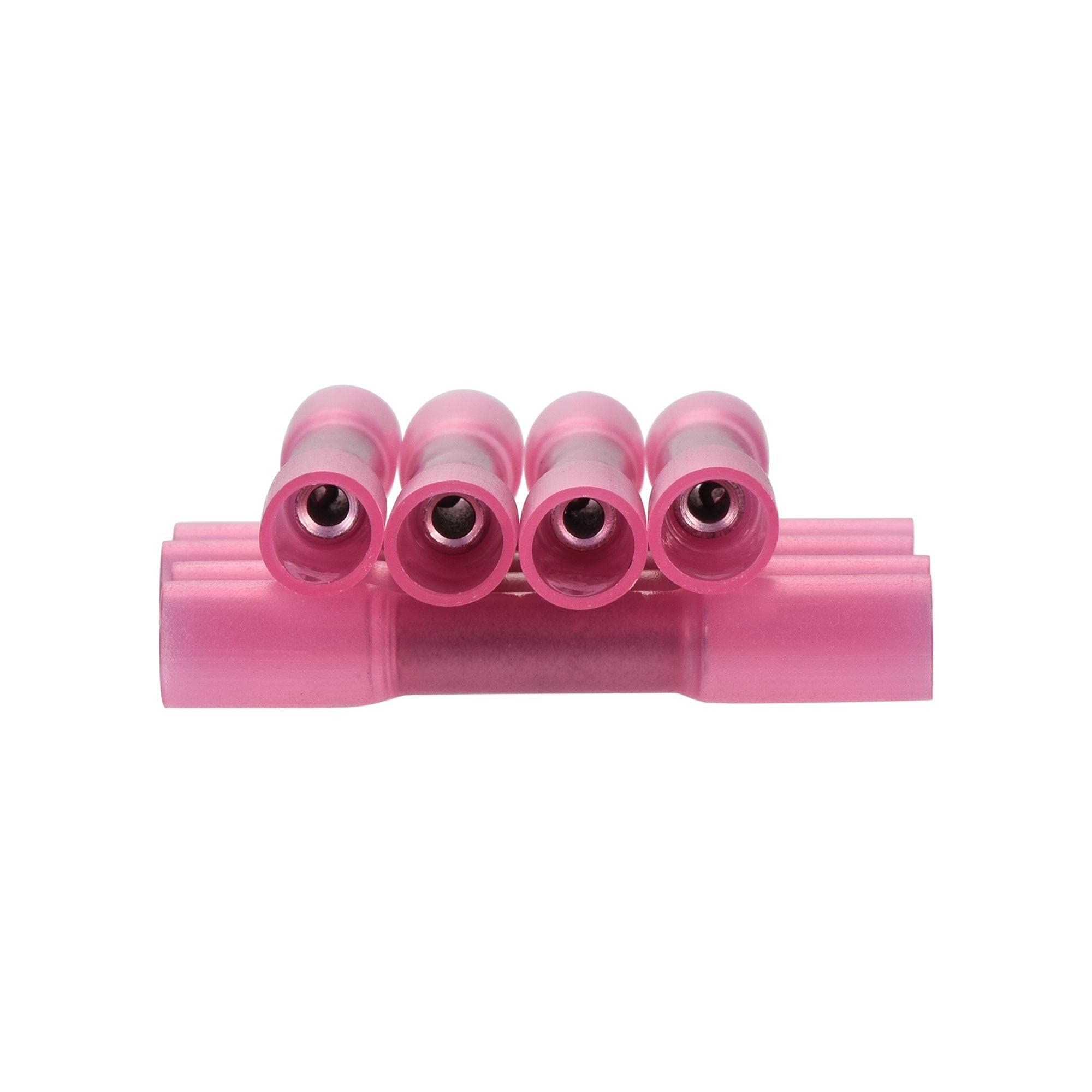 Heat Shrink Wire Connectors 25Pcs - Red Crimp Connectors for 22-16 AWG, Waterproof Electrical Terminals for Automotive, Marine & DIY Wiring Projects