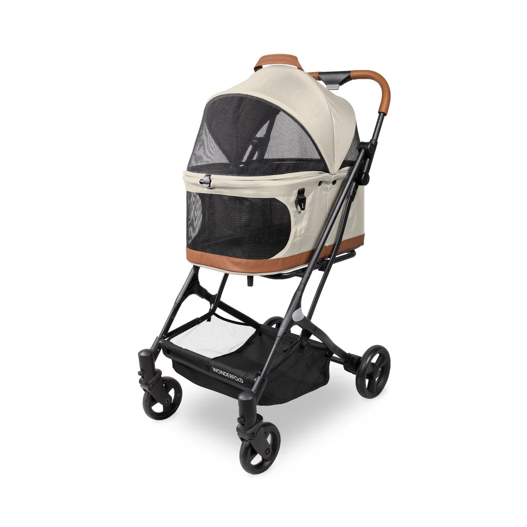 WonderFold P2 Pet Stroller - Lightweight & Foldable Dog Cat Stroller for Small to Medium Pets - Perfect for Walking, Travel & Outdoor Adventures