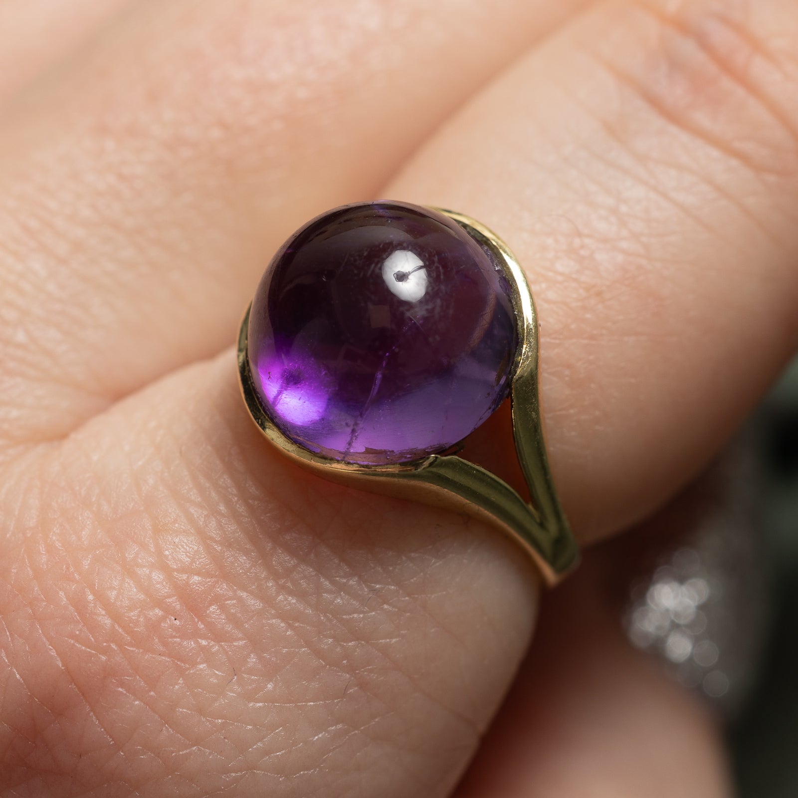 9.00ct Round Cabochon Cut Amethyst Gemstone for Jewelry Making - Size 6, Perfect for Rings, Pendants & DIY Craft Projects