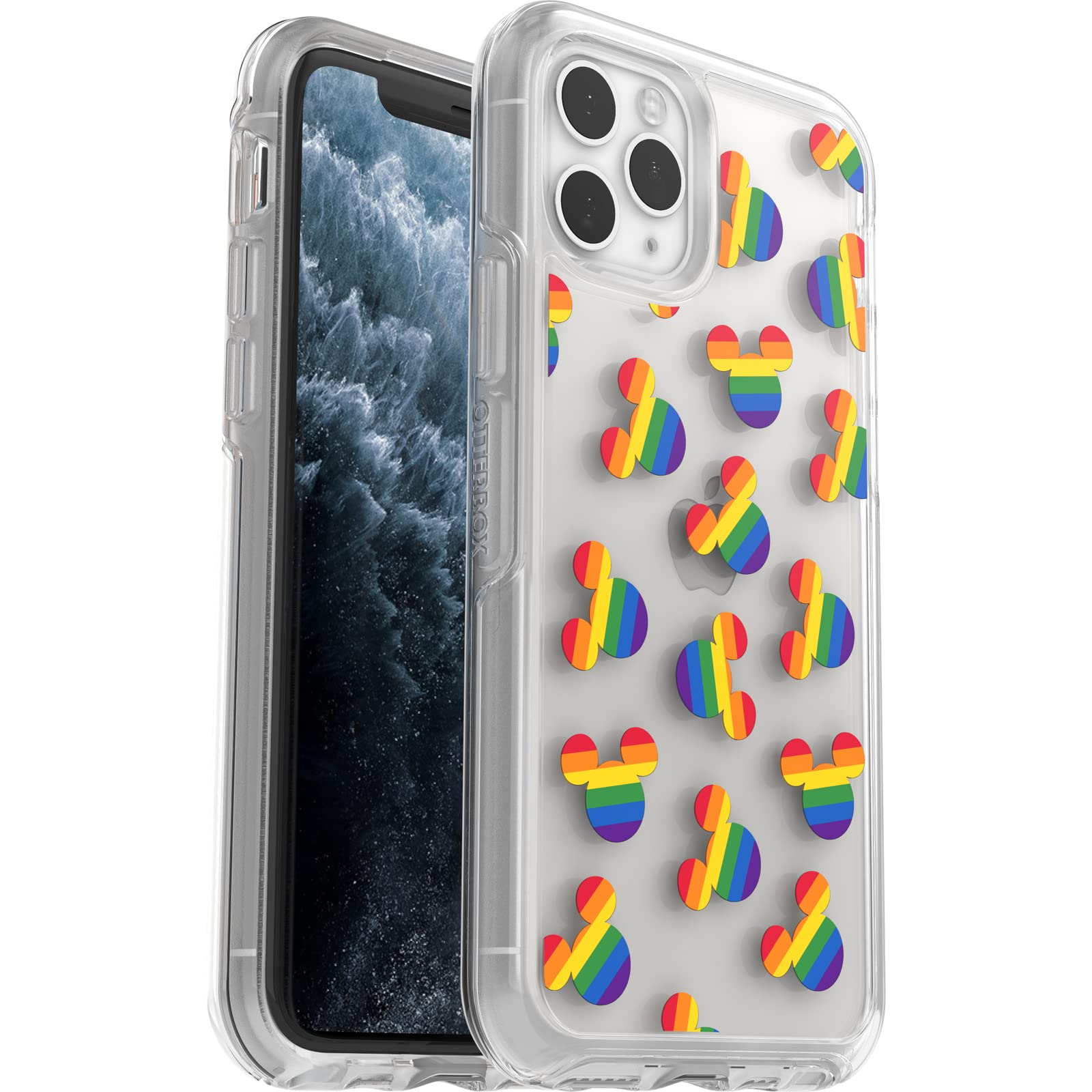 OtterBox Symmetry Series Case for iPhone X, iPhone Xs, iPhone 11 Pro - Mickey Pride Design, Slim Protective Cover with Wireless Charging & Raised Edges for Screen/Camera Protection | Perfect for Everyday Use, Travel & Outdoor Activities