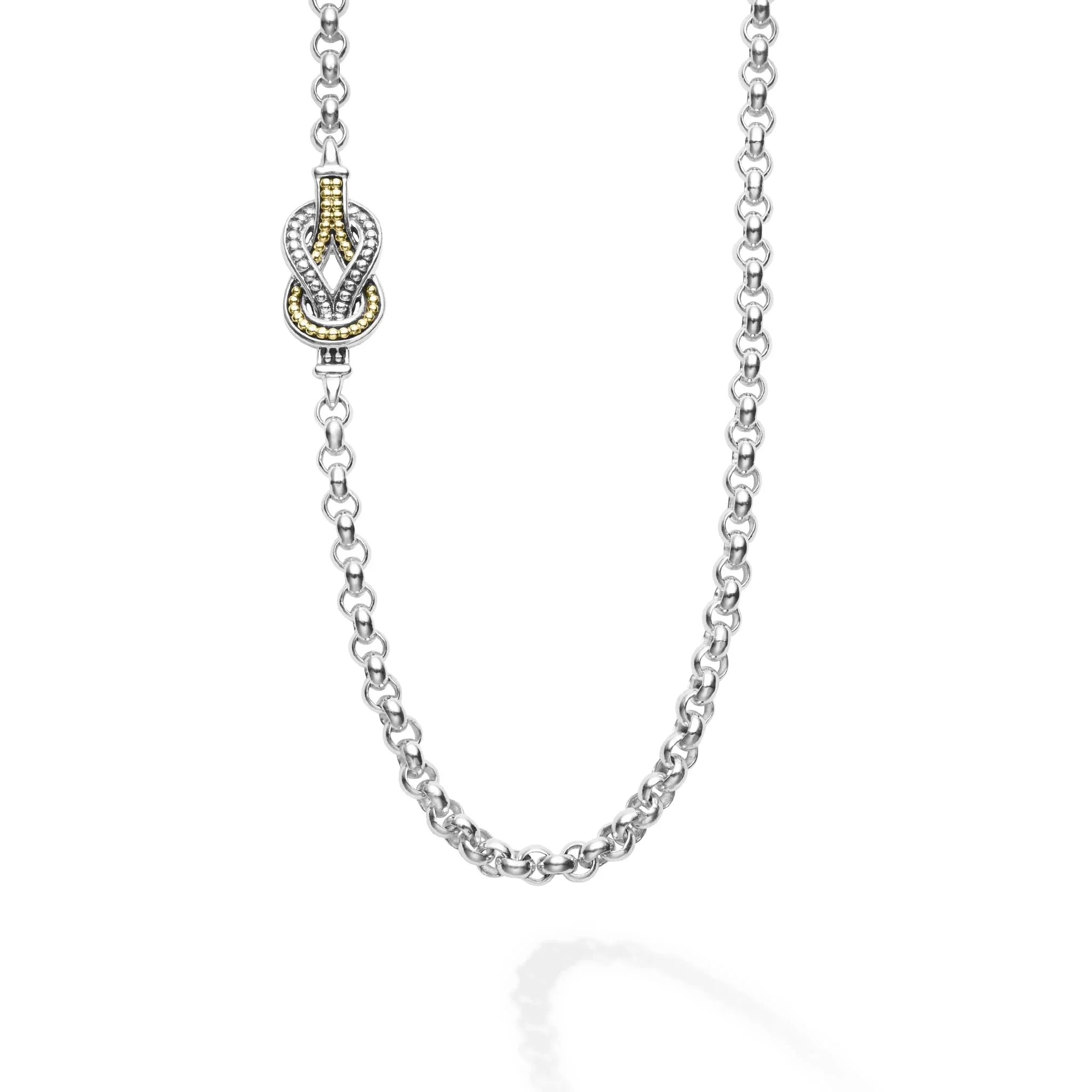Elegant Two-Tone Knot Necklace Set of 4 - Perfect for Layering, Gift Giving & Everyday Wear