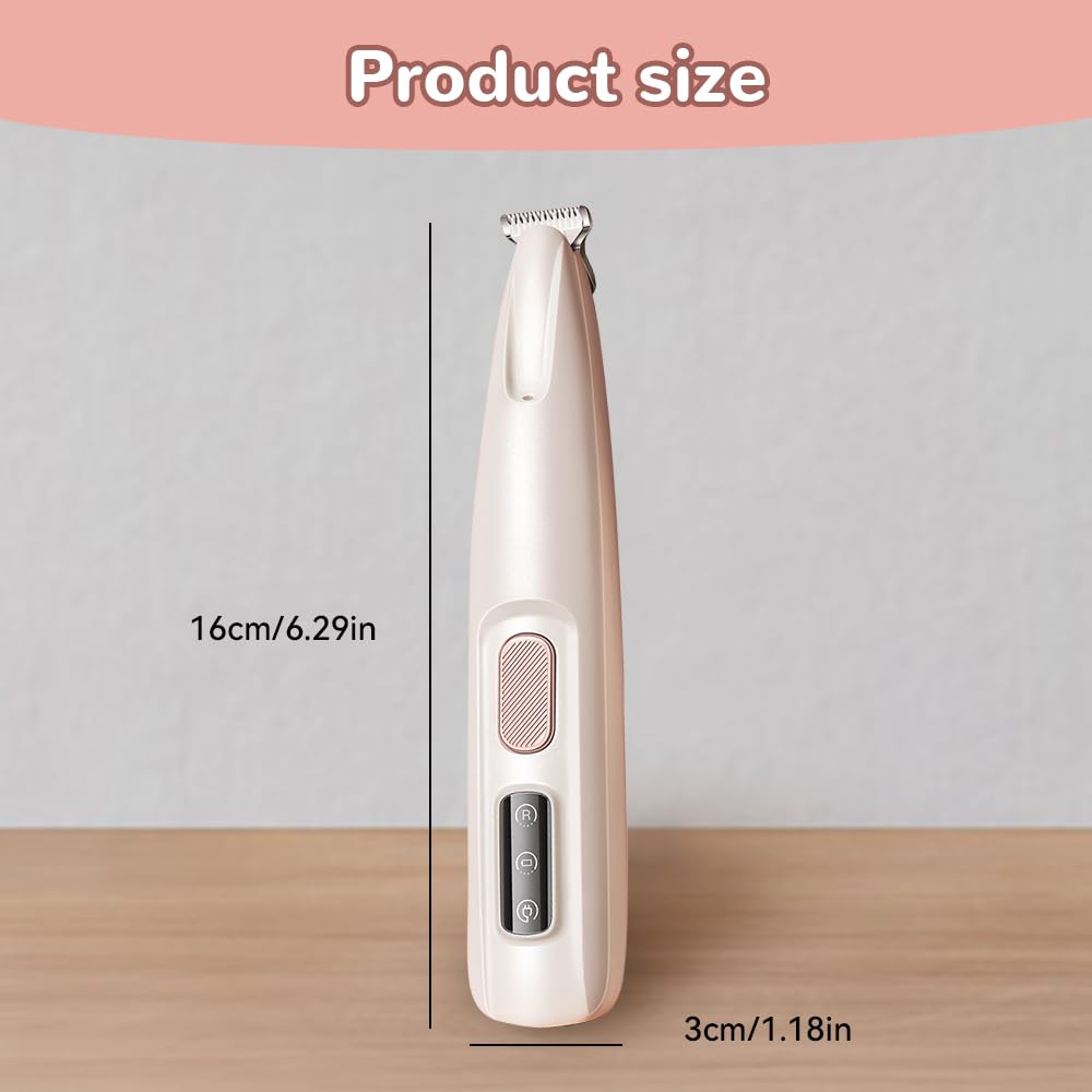 2024 Waterproof Pet Grooming Clippers - Rechargeable Trimmer with LED Light for Paws, Face & Ears | Perfect for Home Pet Care