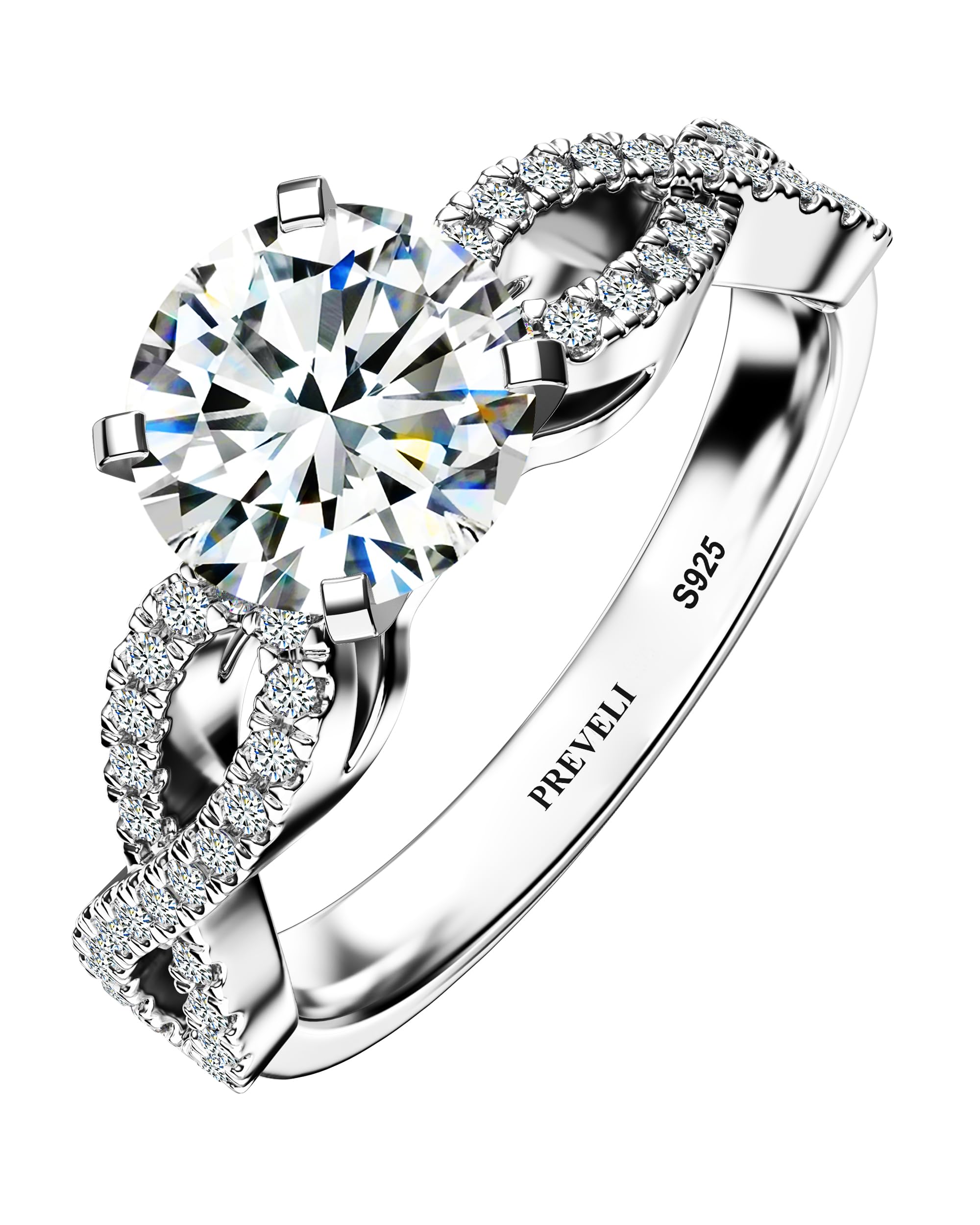 1 Carat GRA Certified D Color VVS Moissanite Engagement Ring for Women - 925 Sterling Silver Simulated Diamond Wedding Ring | Perfect for Proposals, Anniversaries & Bridal Jewelry
