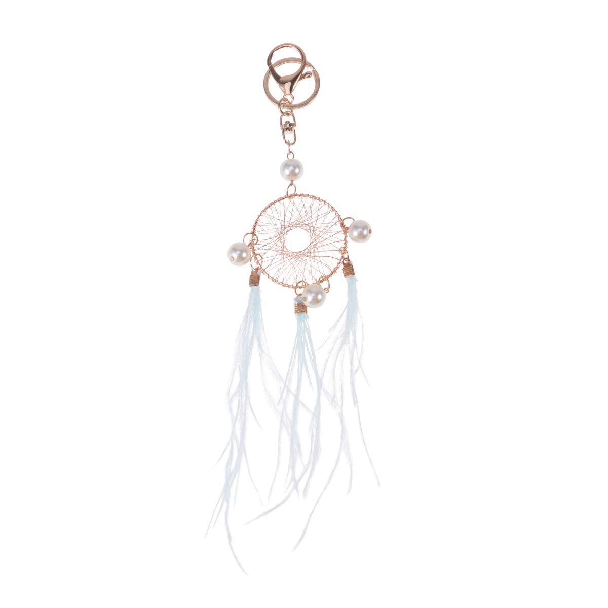Handmade Dreamcatcher Keychain - Pearl Pendant for Women's Bags & Wallets (Green) - Perfect for Parties & Gifts