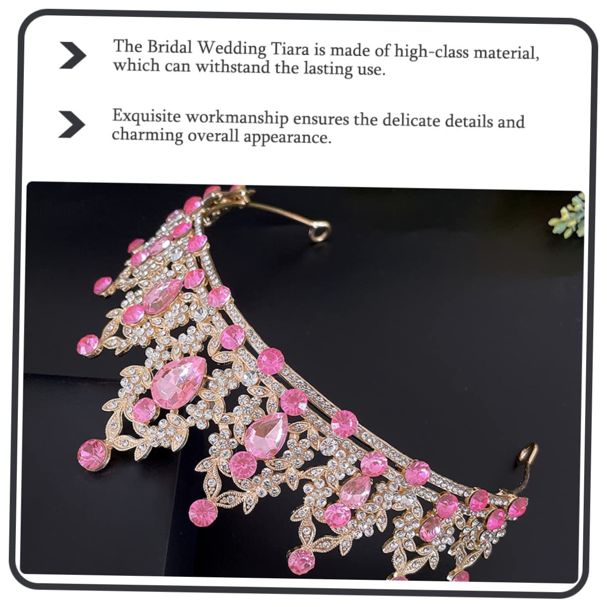 2pcs Elegant Rhinestone Tiara Crown Headpiece for Women - Wedding, Birthday, Bridal Hair Accessories - Goddess Headdress for Princess Bride, Party & Special Occasions