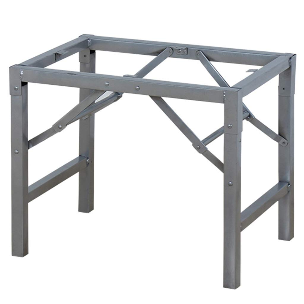 Heavy Duty Metal Folding Table Legs - Wrought Iron Bracket for Dining Tables, Restaurant Furniture, Study Desk & Computer Workstation Frame (Gray, 543826 cm) - Perfect for Home, Office & Commercial Use
