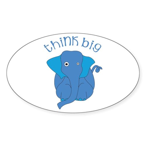 White - Think Big Sticker
