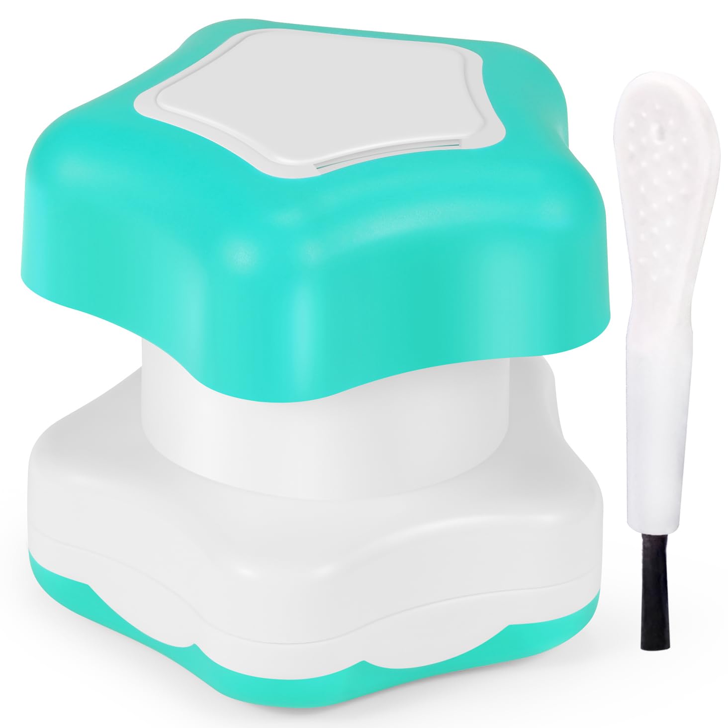 Johnbee Pill Crusher & Grinder - Fine Powder Pill Crusher for Elderly, Family & Pets with Storage Compartment & Cleaning Brush (Cyan) - Perfect for Medication Management at Home, Travel & Veterinary Use