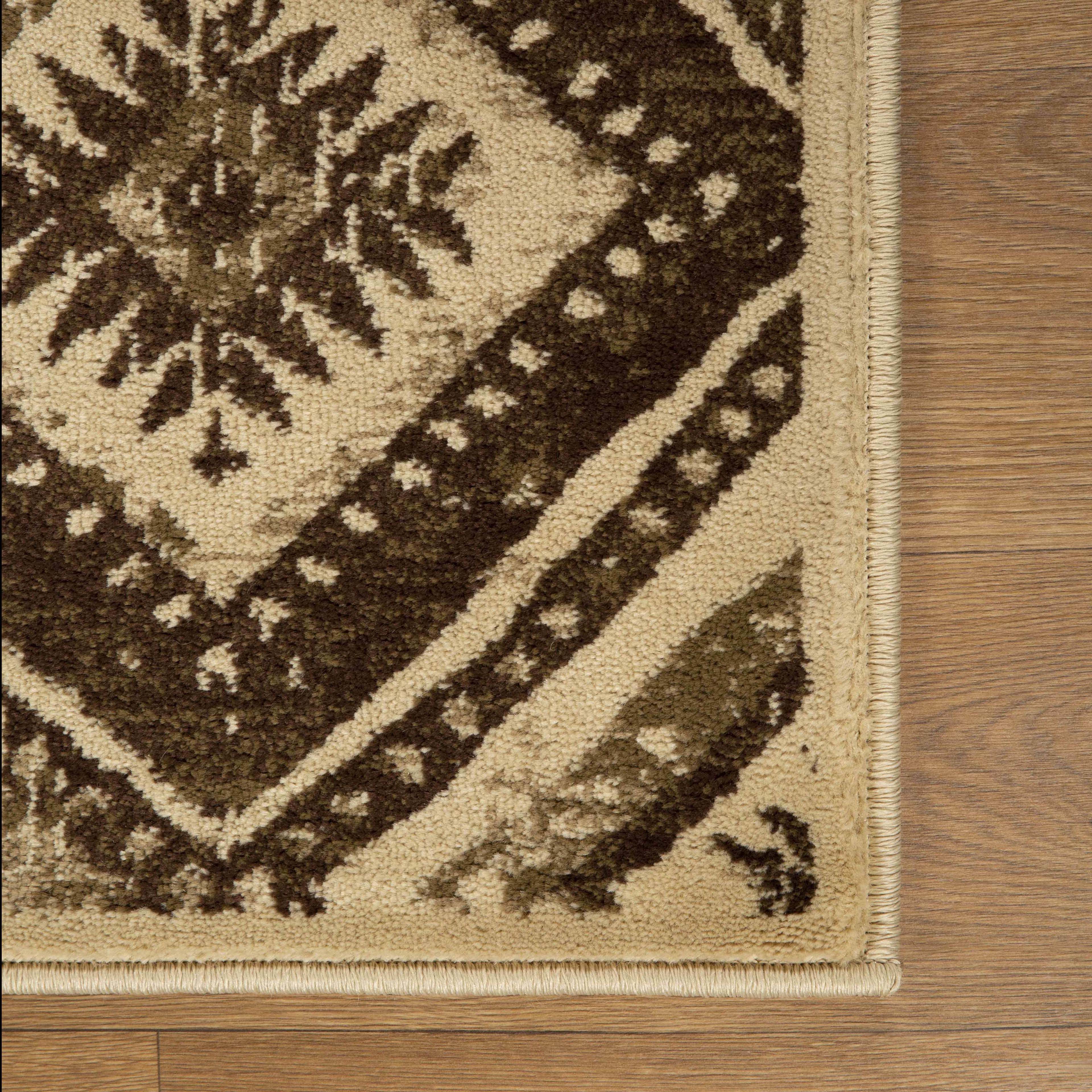 Southwestern Farmhouse Diamond Pattern Indoor Area Rug & Runner - Perfect for Living Room, Bedroom, or Entryway Decor