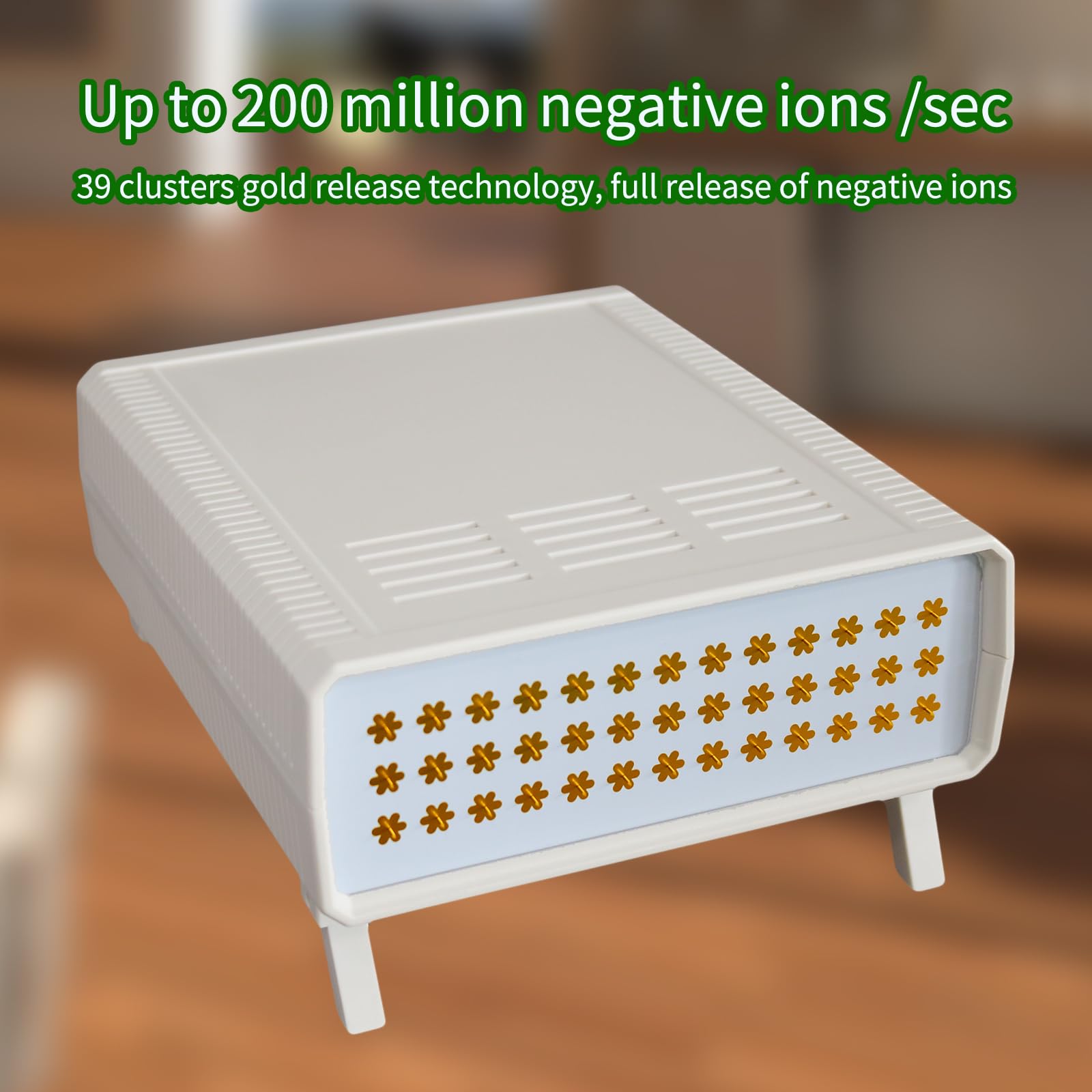 High Output Negative Ion Generator - 200 Million Ions/Sec Air Purifier for Home, Bedroom, Kitchen | Eliminates Smoke, Dust, Pet Odors & Allergens | Perfect for Allergy Relief & Fresh Indoor Air