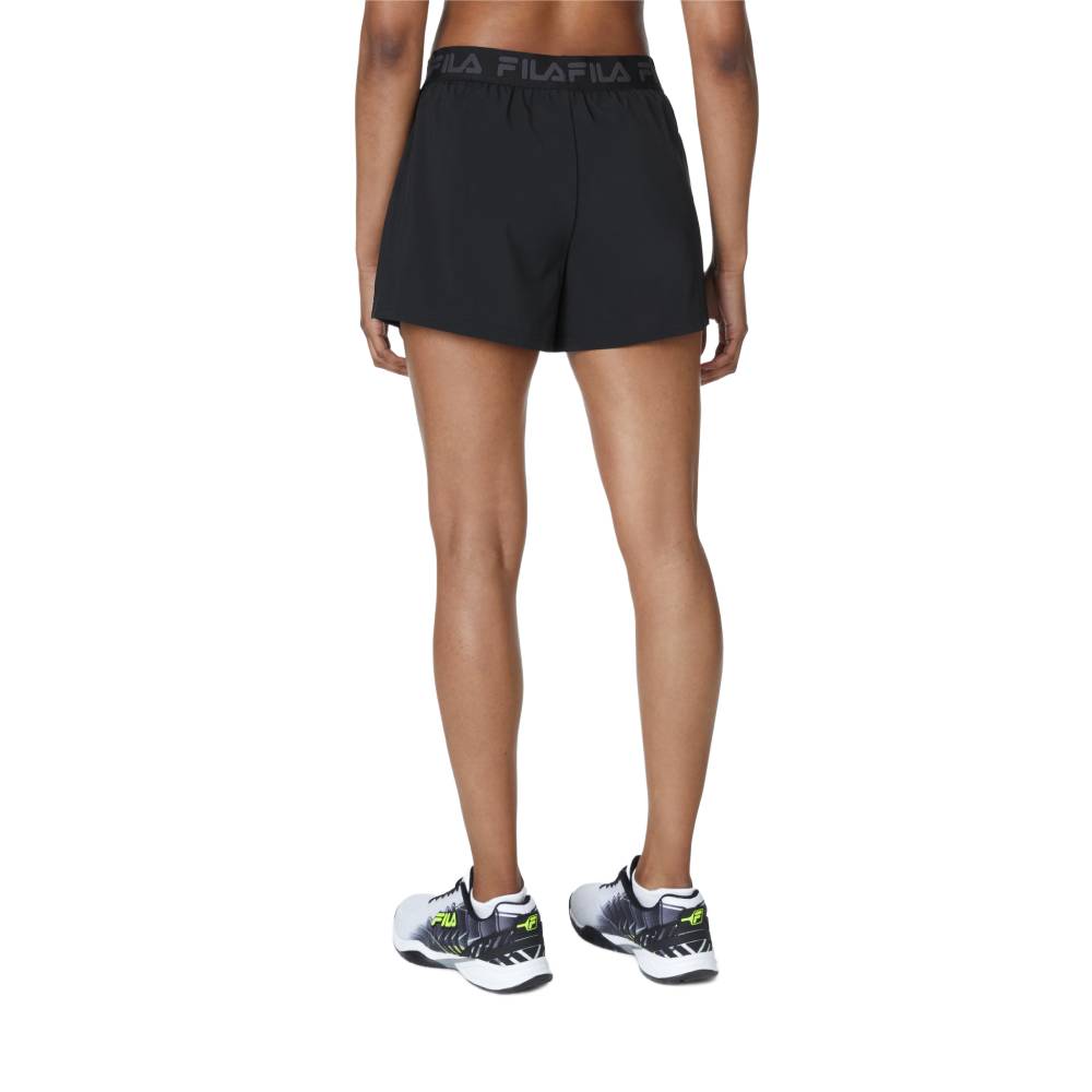 Fila Women's Essential Woven Athletic Shorts - Black | Comfortable Workout & Running Shorts for Women | Perfect for Gym, Yoga & Casual Wear
