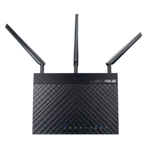 ASUS RT-AC66U Dual-Band Wireless Router - 4 Gigabit Ports, High-Speed WiFi for Gaming & Streaming (Renewed) - Perfect for Home Office & Smart Devices Connectivity
