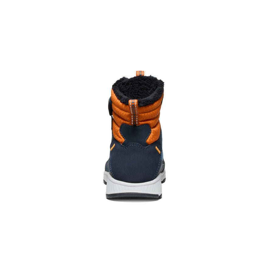 Little Kids' Skua Waterproof Winter Boots - Sky Captain/Gold Flame | Warm Snow Boots for Toddlers & Children | Perfect for Snow Play, Winter Hiking & Outdoor Adventures