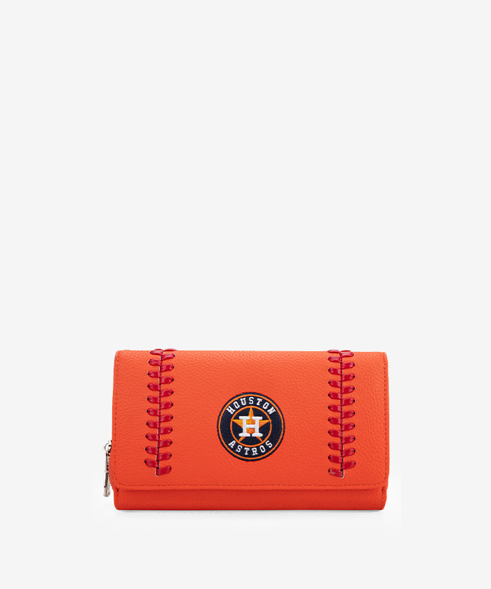 Houston Astros Genuine Leather Wallet for Men - MLB Officially Licensed - Perfect for Gameday, Travel & Everyday Use