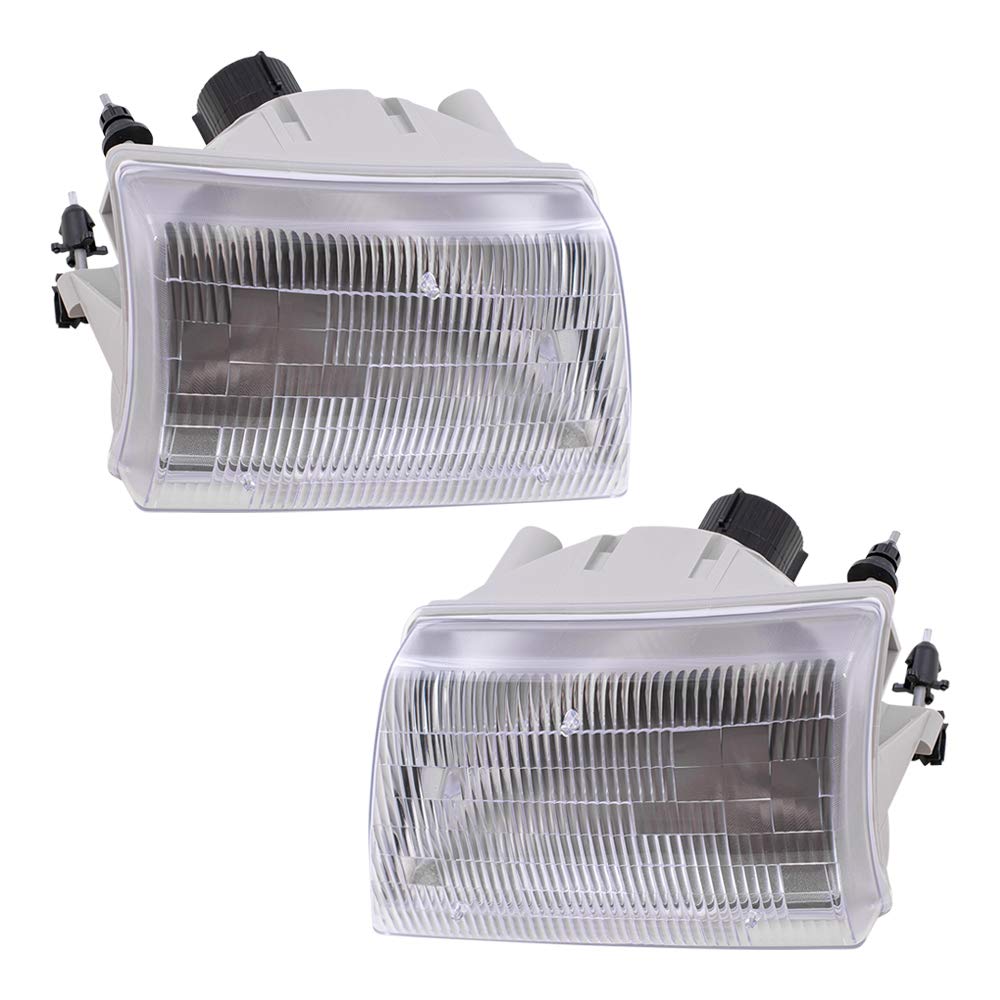 Brock Replacement Headlights for Pickup Truck - Driver & Passenger Side Headlamps (Compatible with ZZP051040B & ZZP051030B) - Perfect for Night Driving & Off-Road Adventures