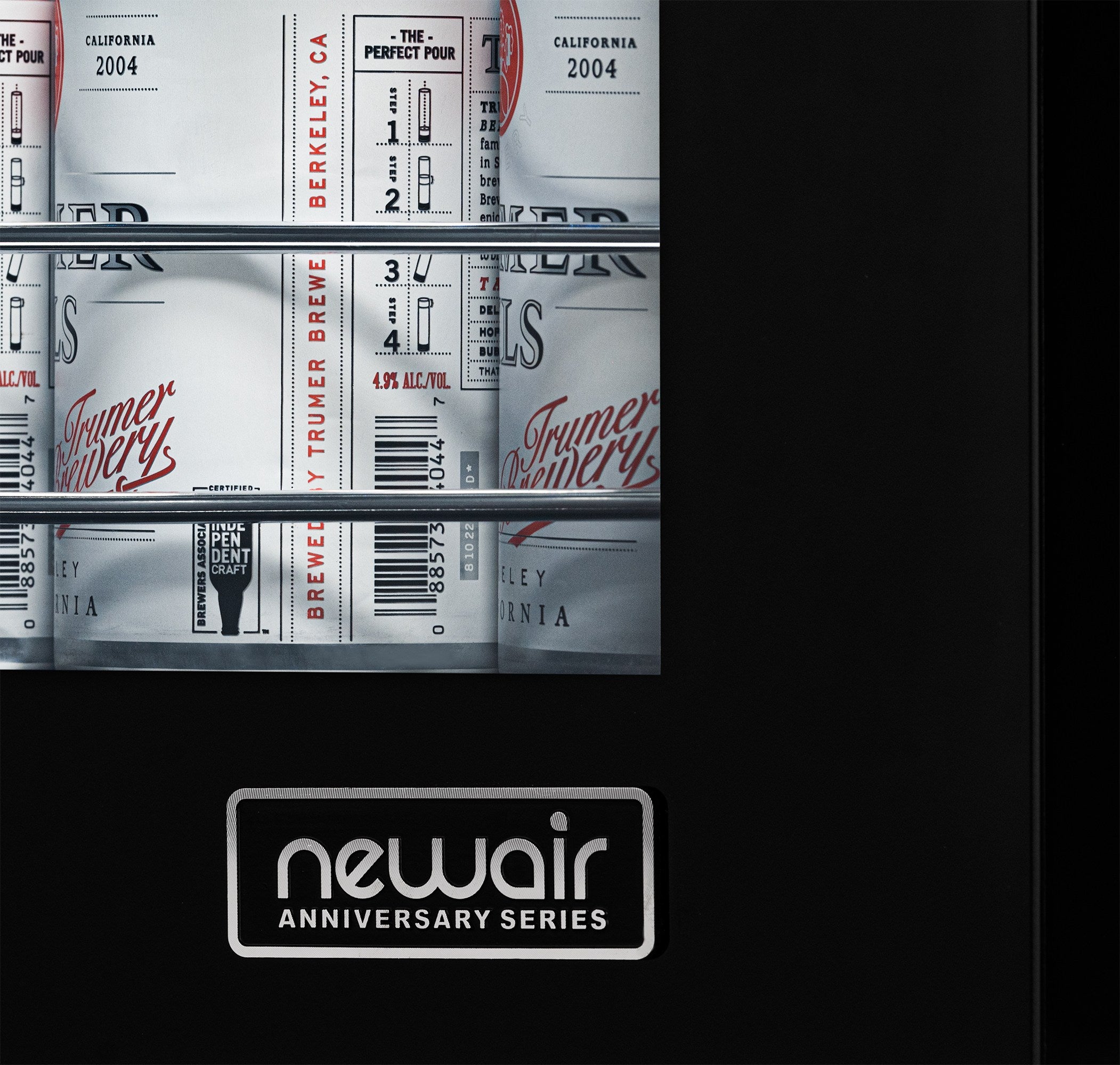 Newair® Limited Edition 100 Can Anniversary Beverage Refrigerator - Compact Beverage Cooler for Beer, Wine & Soda - Perfect for Home Bar, Office, or Man Cave (16.93 Cu.Ft)