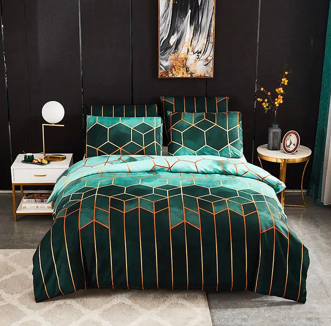 Giverny Quilt Cover Set King Size - Luxury 100% Cotton Bedding Set for Master Bedroom & Guest Room Decor