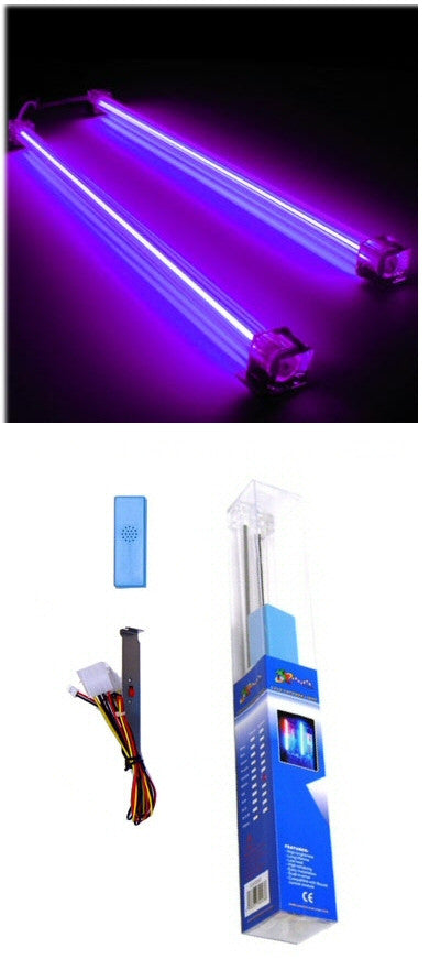 Logisys 12-inch Dual UV Cold Cathode Fluorescent Light (CCFL) Kit - Perfect for PC Case Lighting, Gaming Rigs & Custom Computer Builds