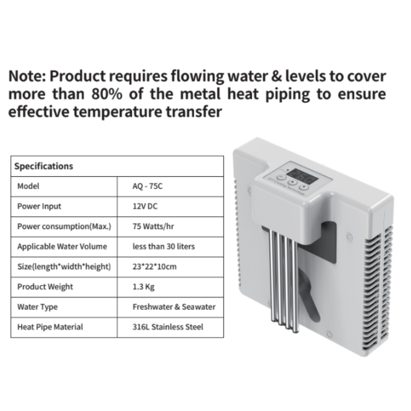Portable DYT Mini Chiller for 30L Aquariums - No Installation Required | Compact Cooling Solution for Small Fish Tanks & Hydroponic Systems