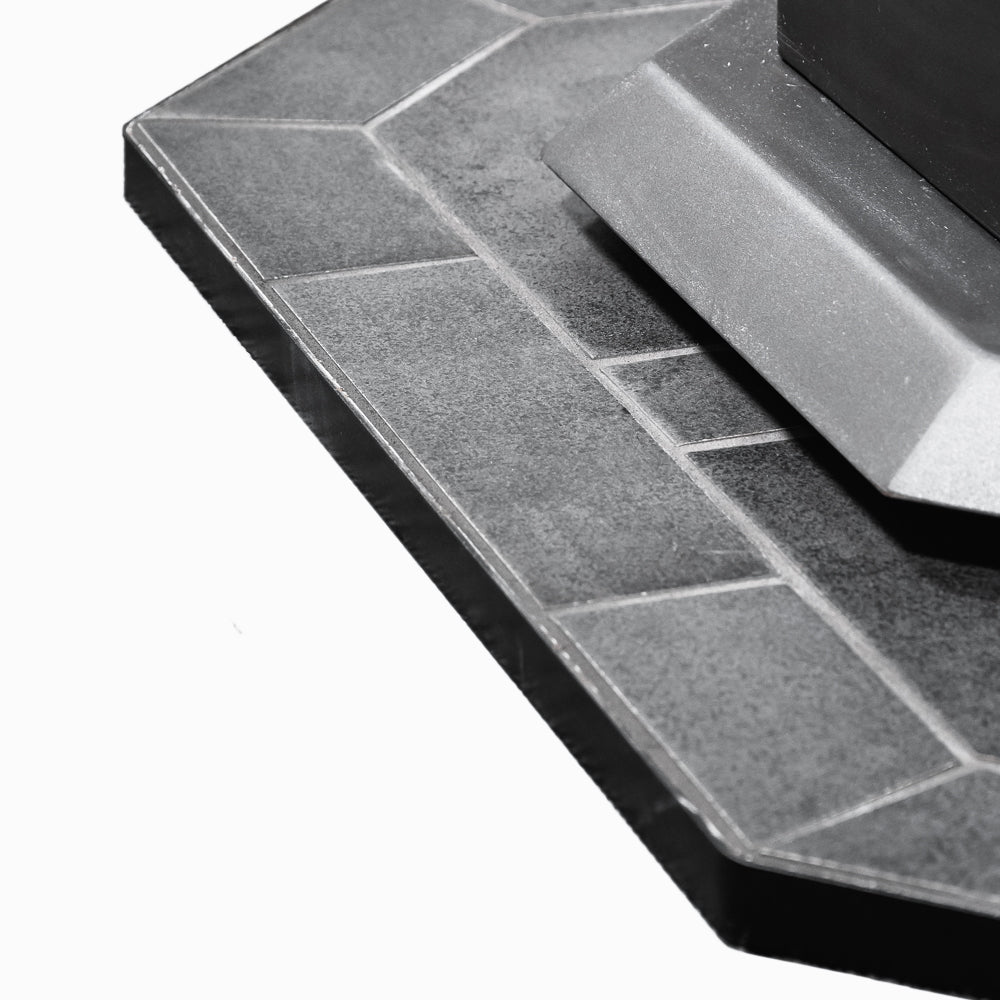 ComfortBilt Flatwall Hearth Pad - Midnight Black Fireplace Protector | Heat Resistant & Durable Floor Mat for Wood Stoves & Gas Fireplaces | Perfect for Living Rooms, Bedrooms & Home Decor