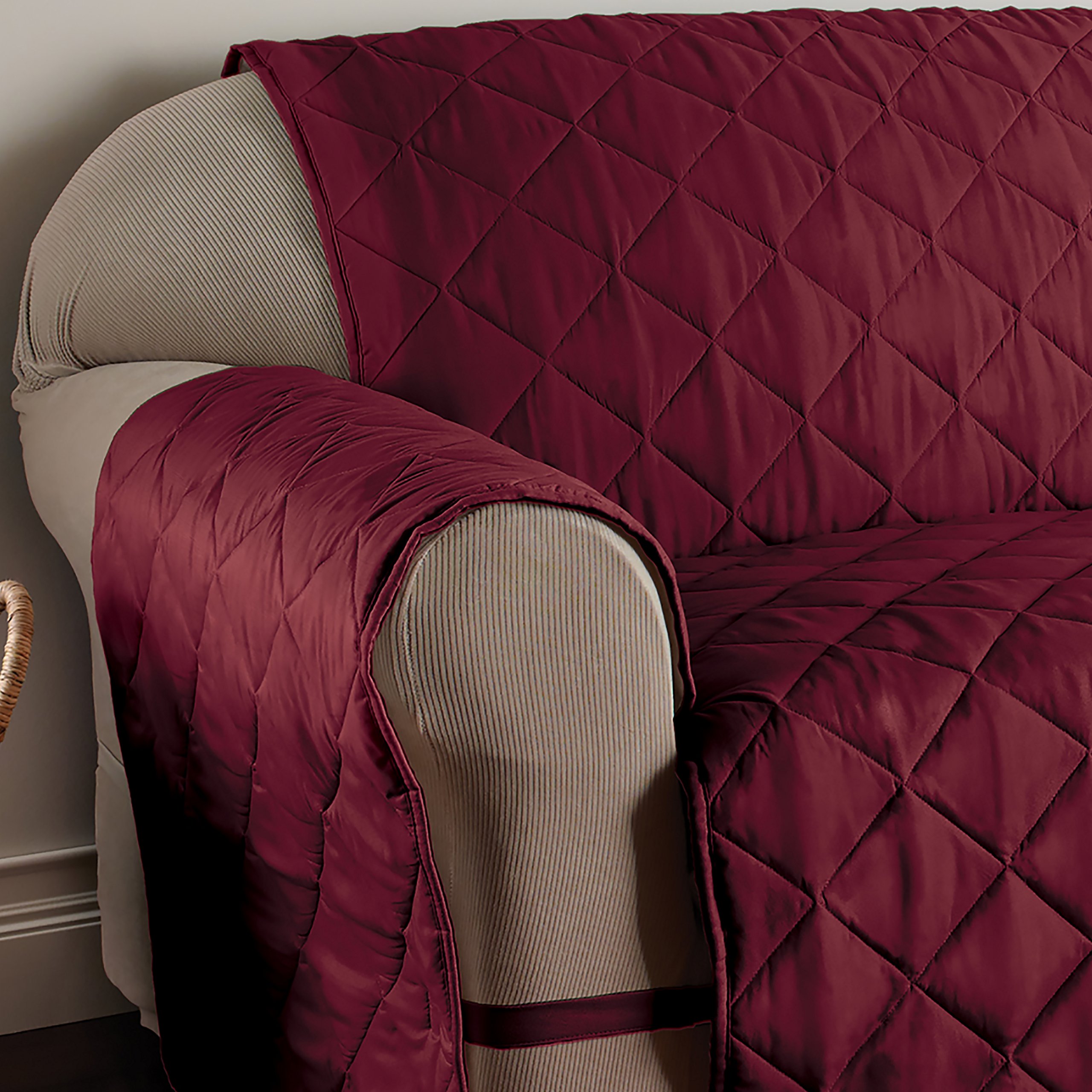 Premium Microfiber Furniture Protector for Chairs - Burgundy Red - Scratch & Stain Resistant - Perfect for Dining Room, Office, and Living Room Furniture Protection