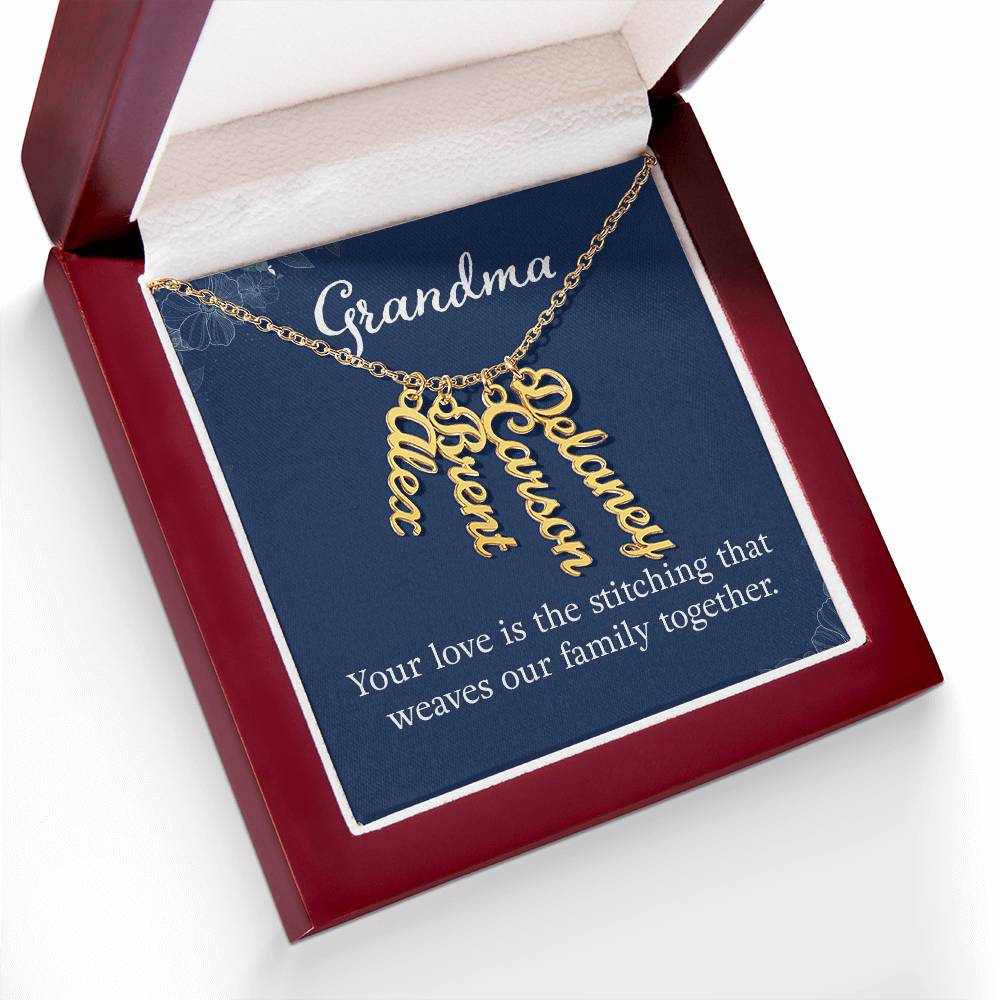 Personalized Grandkids Name Necklace - Custom Engraved Grandma Gift for Birthday, Mother's Day & Anniversary - Perfect for Family Keepsakes & Special Occasions