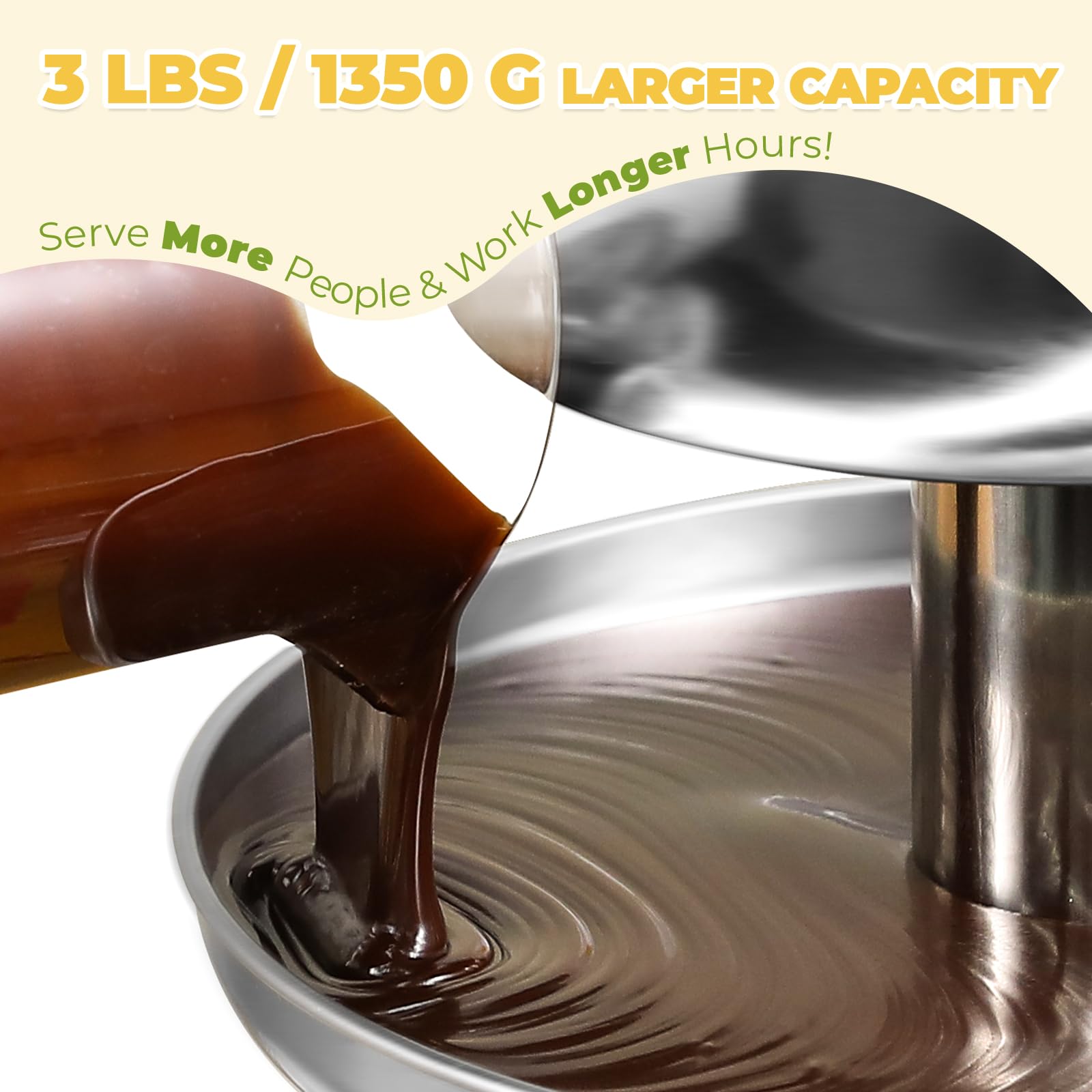 4-Tier Chocolate Fountain Machine - Professional Fondue Fountain with Easy Cleaning for Hot Chocolate, Nacho Cheese & More | Perfect for Parties, Weddings, Events & Catering