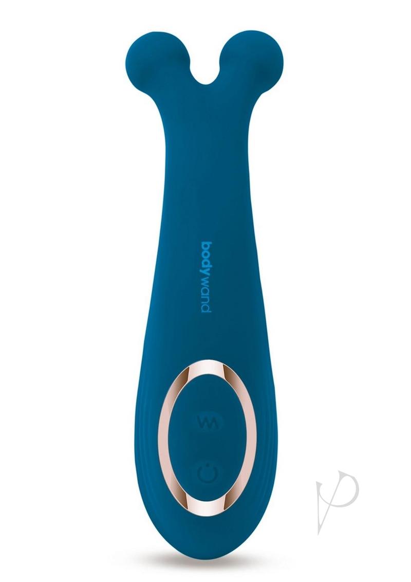 Bodywand ID Focus Rechargeable Silicone Vibrator in Blue - Perfect for Couples & Solo Play, Waterproof & Ultra-Quiet for Discreet Pleasure