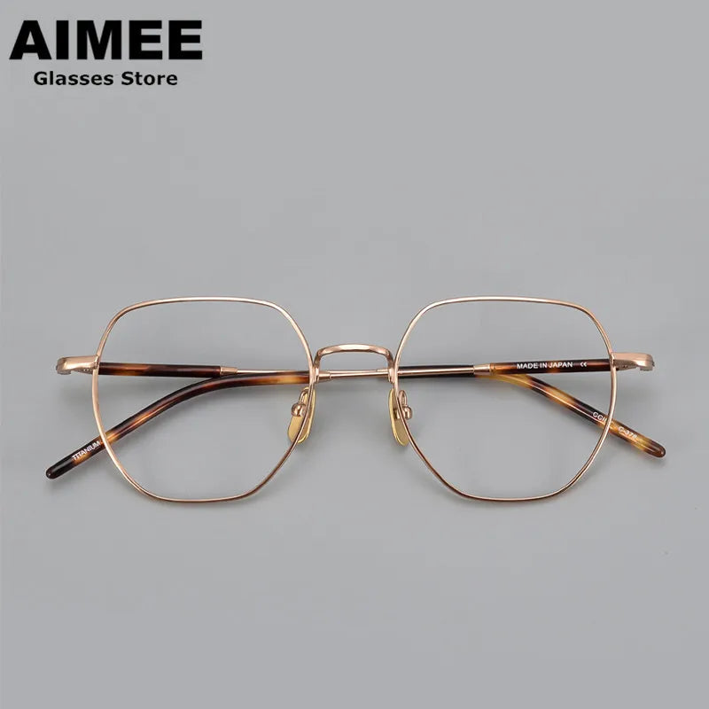 Aimee Unisex Full Rim Oval Square Titanium Eyeglasses Frame 23339 - Lightweight Durable Glasses for Reading, Work & Fashion Accessories