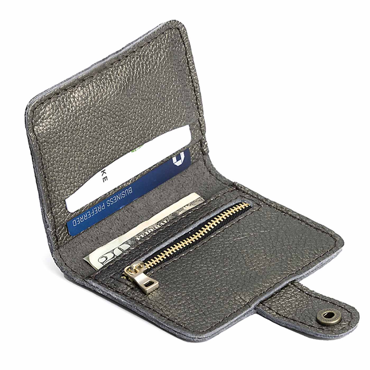 Slim RFID Blocking Mini Bifold Wallet for Men - Genuine Leather Compact Card Holder with Money Clip - Perfect for Everyday Carry, Travel & Business (Black)