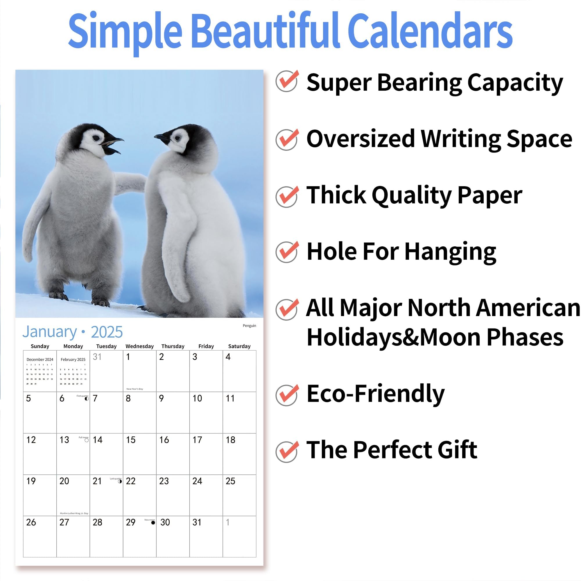2025-2026 Wall Calendar with Adorable Baby Animals | 12