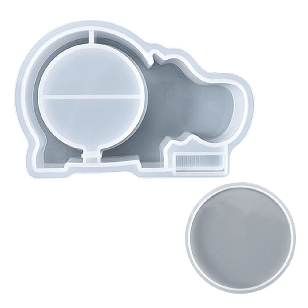 Elephant & Hippo Silicone Resin Mold for DIY Money Box - Handmade Coin Storage Bank for Resin Casting - Perfect for Kids' Savings, Piggy Bank Replacement & Craft Projects